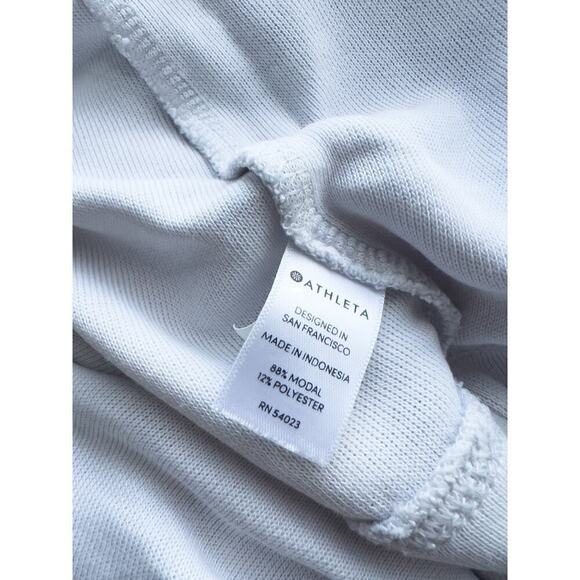 Athleta Strappy Tank Top Low Back Model Knit Fabric Medium Light Gray - Picture 6 of 6